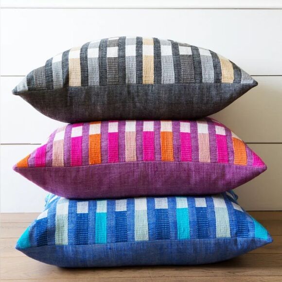 Bolé Road Textiles • Mursi Pillow - Cerise - Picture 5 of 10